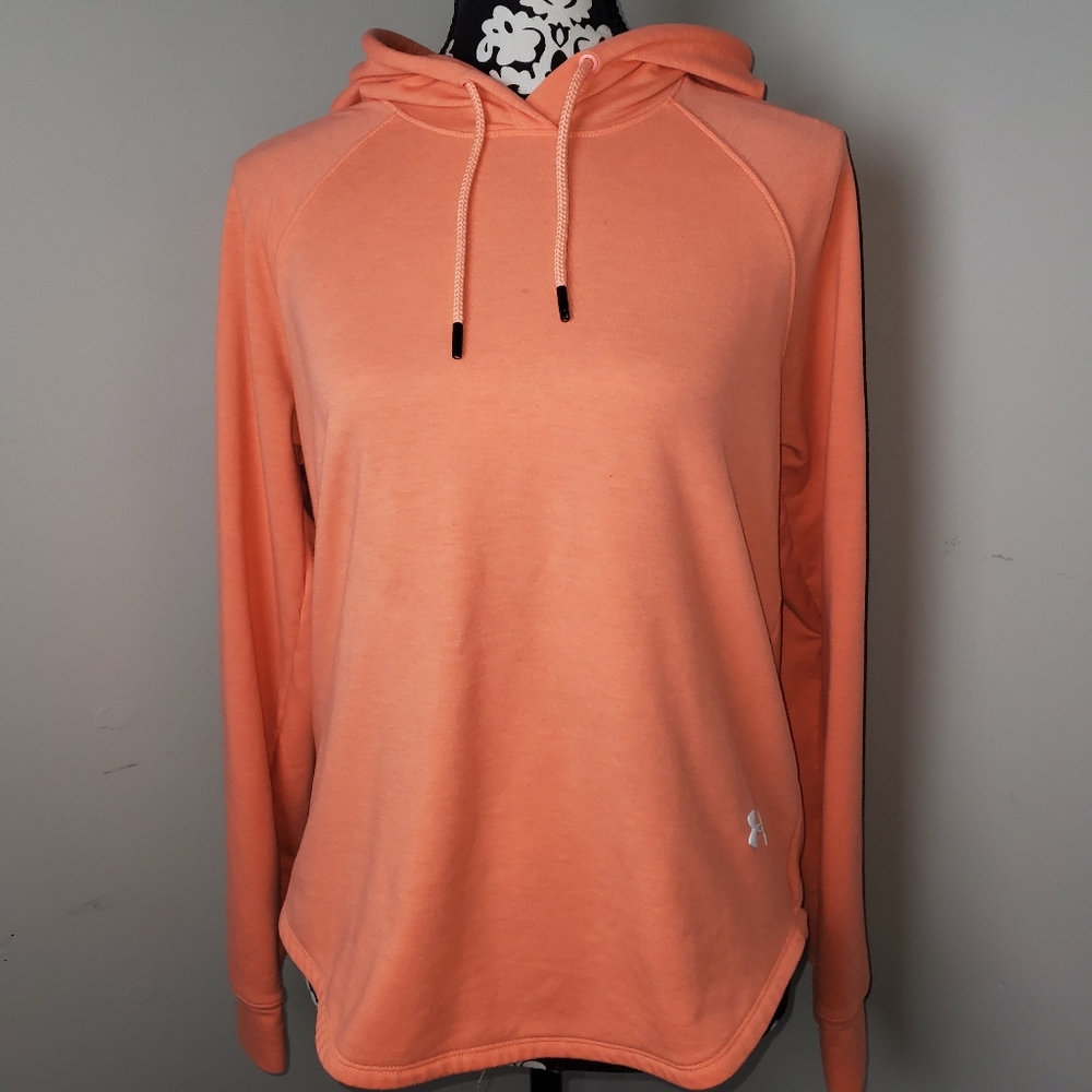 Under armor Orange open back hoodie medium